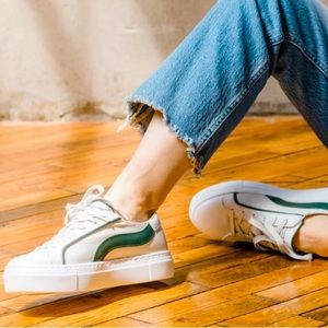Able Emmy Platform Sneaker White/Green